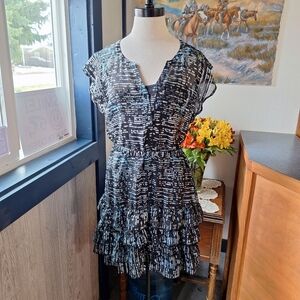 DNKY Jeans Chiffon Ruffled Dress, Size Small, Rn#52002